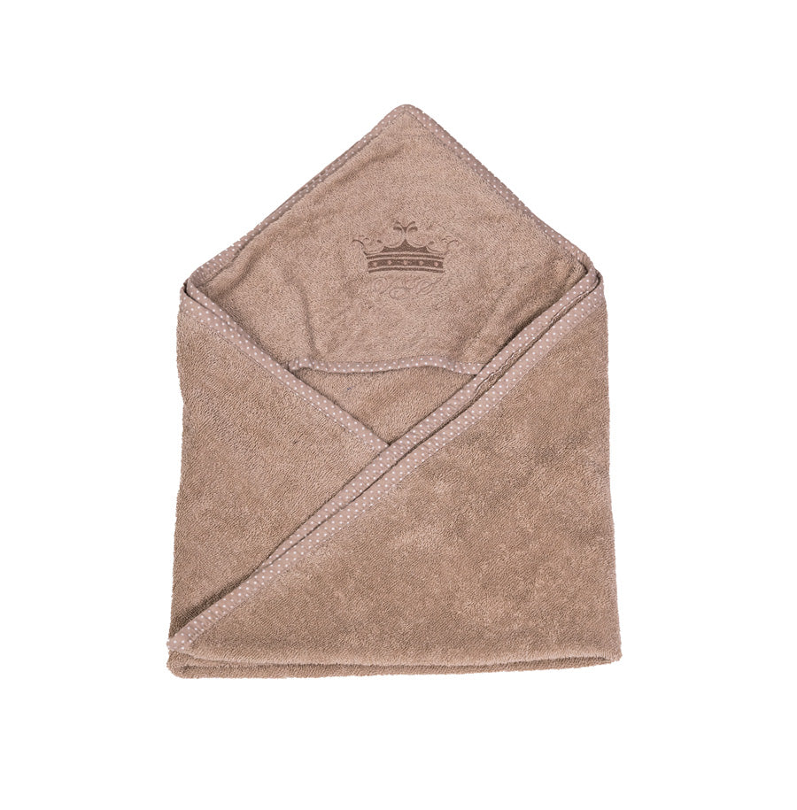 Premium Frotteehandtuch mit Kapuze - braun