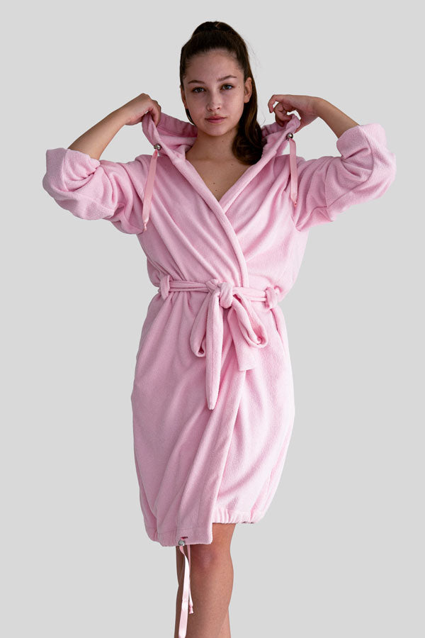 Kopalni plašč VJSnature frotir premium - roza