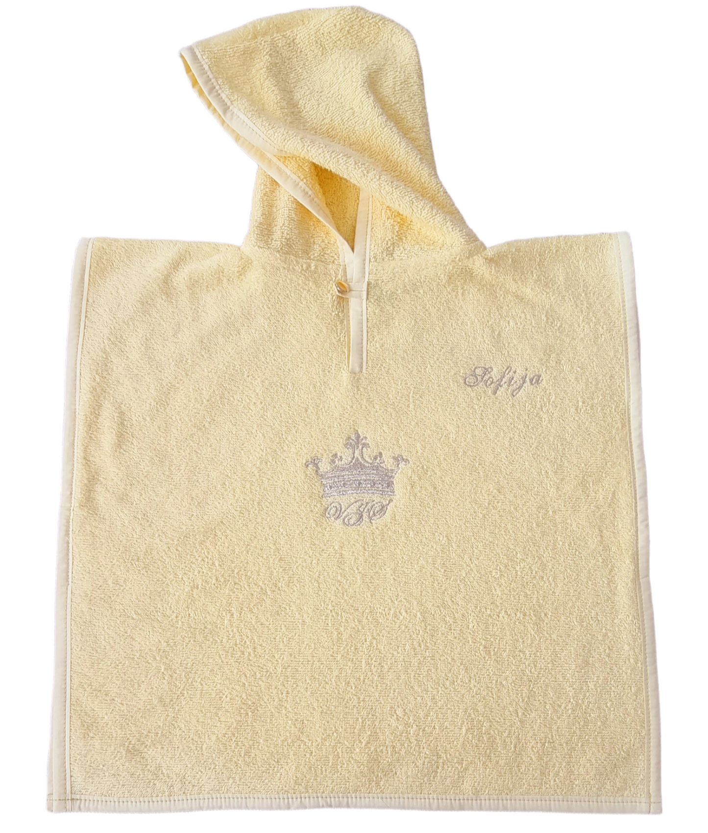 Premium Frottee Badeponcho - gelb