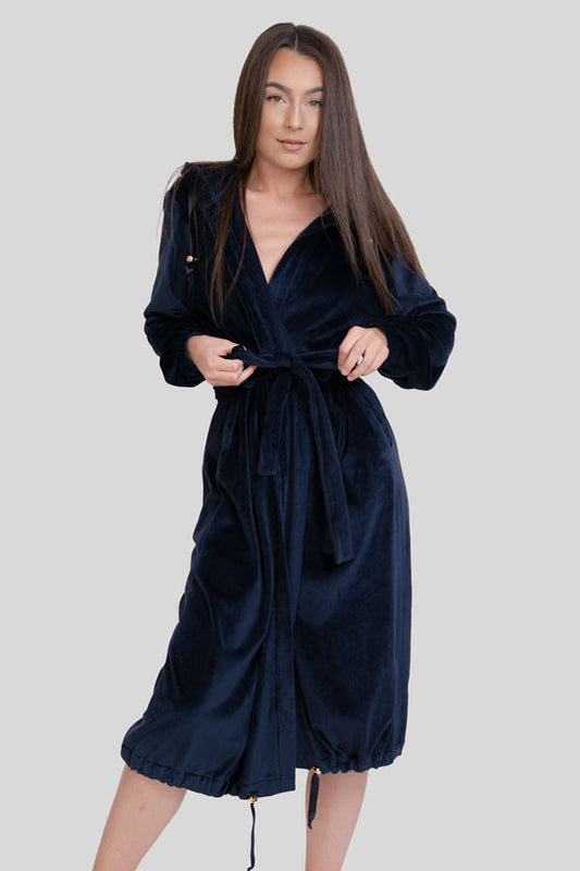 Kopalni plašč VJSnature pliš - temno moder