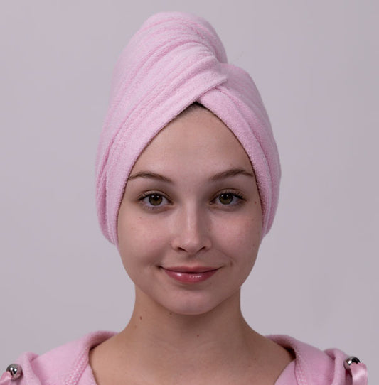 Turban frotir premium - roza