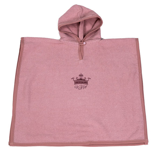 Kopalni pončo pike frotir - umazano  roza