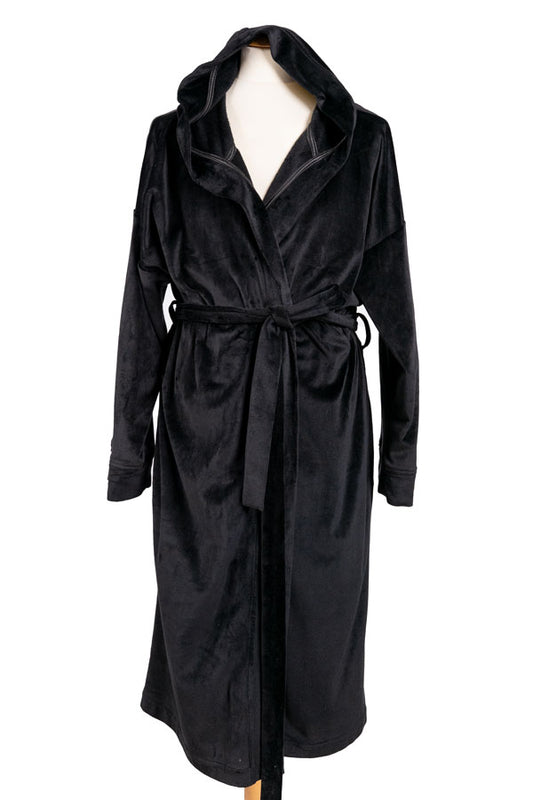 Moški kopalni plašč VJSnature pliš - črn