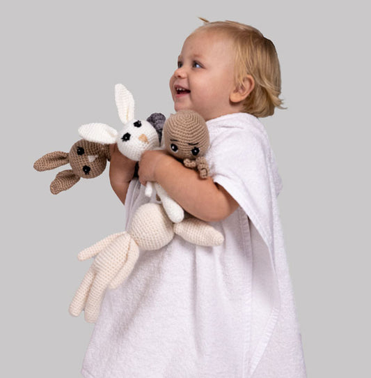 Kopalni pončo frotir premium - bel