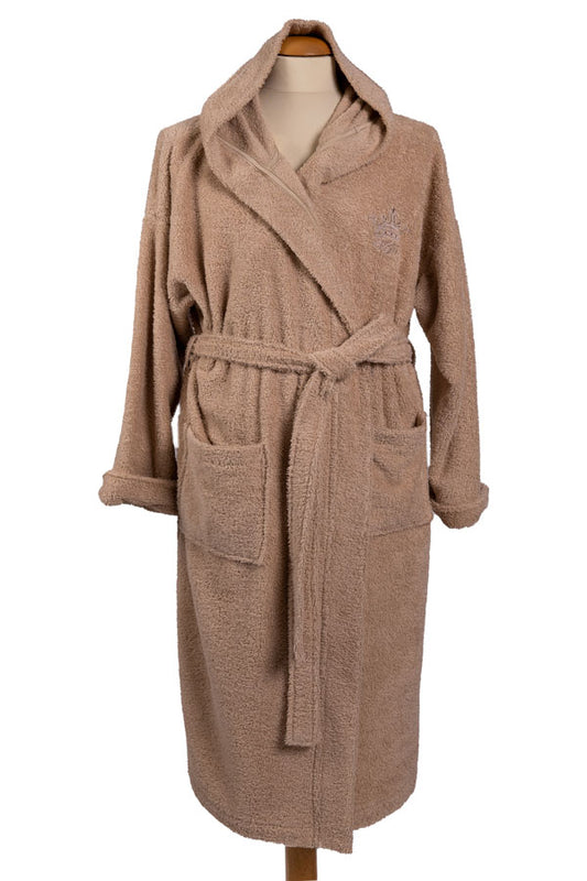 Moški kopalni plašč VJSnature frotir premium - rjav