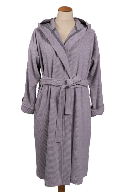 Moški kopalni plašč VJSnature pike frotir - siva